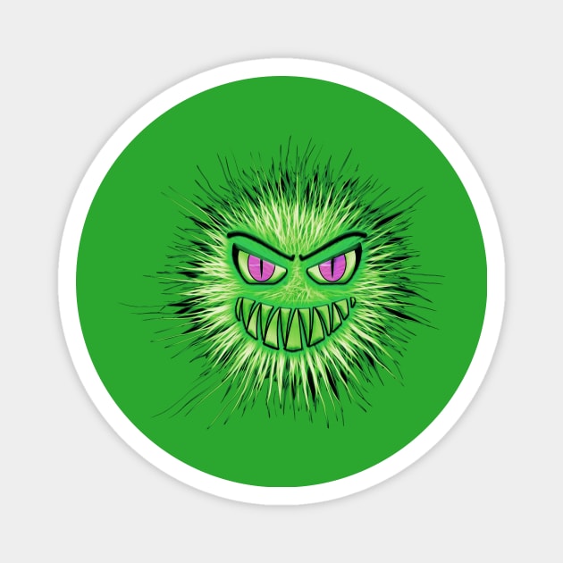 green monster face Magnet by Leap Arts